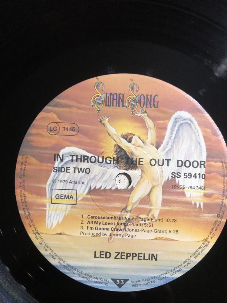 Led Zeppelin In Through The Out Door EX Germany LP