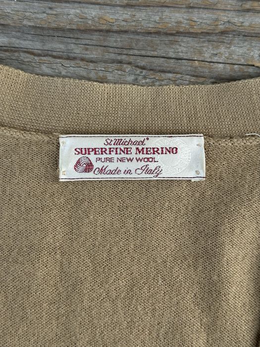 Brązowy, karmelowy, kardigan Marks & Spencer, 100% wełna, rozmiar XL