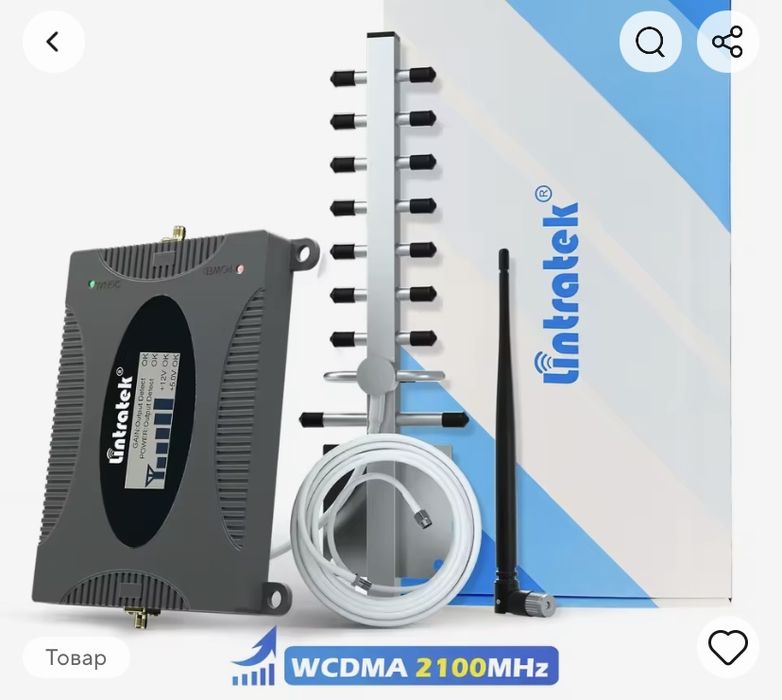 Lintratek 3g усилитель сотовой связи и интернета 2100 МГц репитер