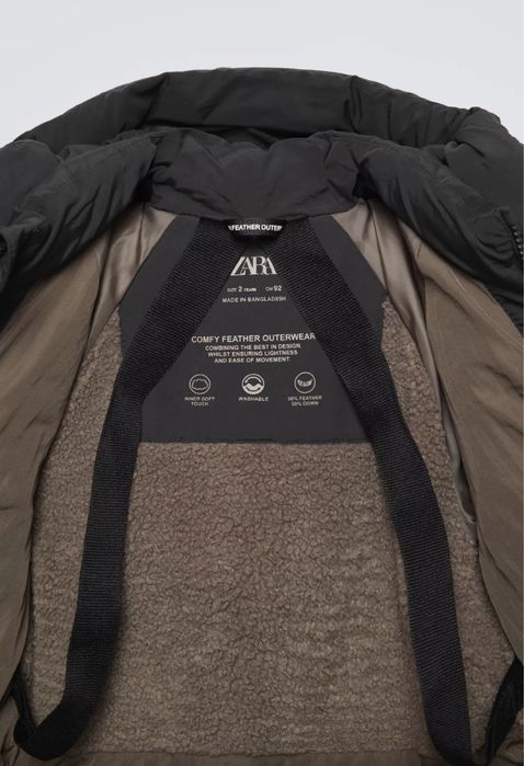 Пуховик Zara 104 р