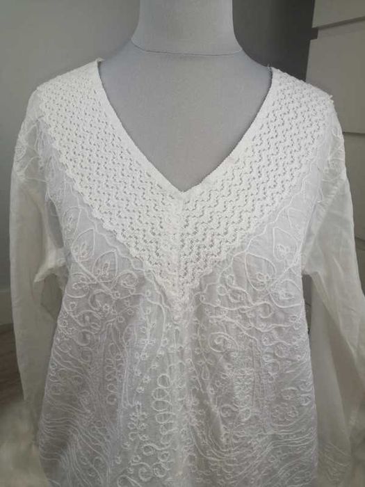 Letnia zwiewna bluzka koszulowa top koszula koszulka boho style