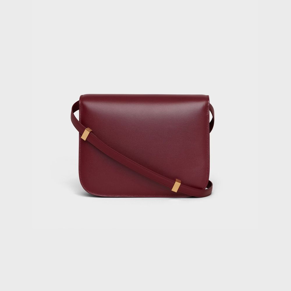 Сумка оригінал Celine teen classic bag burgundy