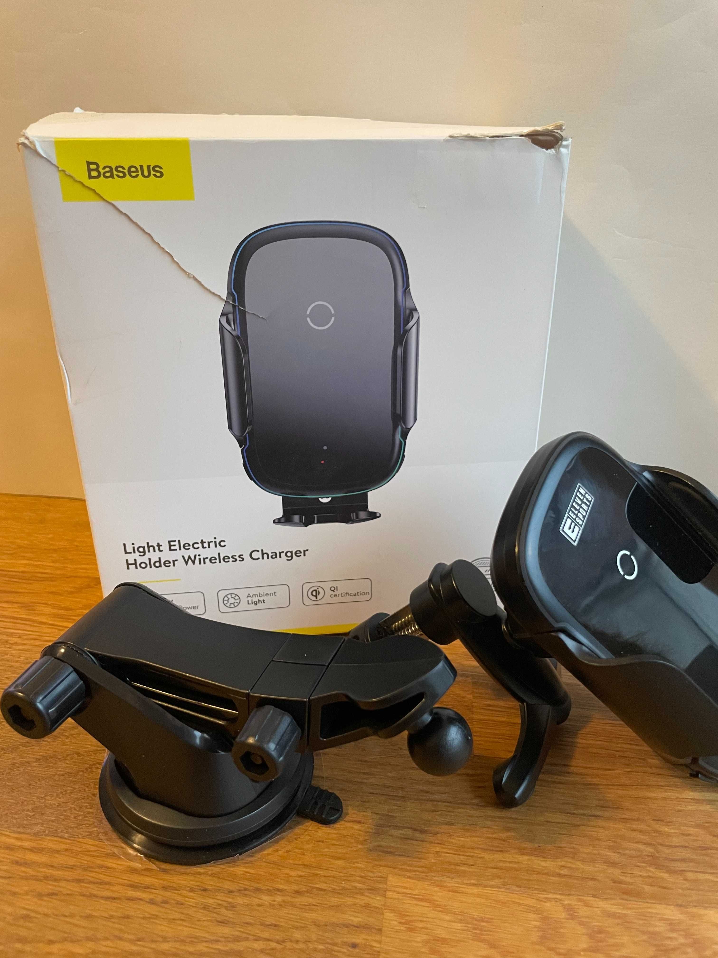 Uchwyt na telefon z ładowaniem bezprzewodowym (Baseus Light Holder)