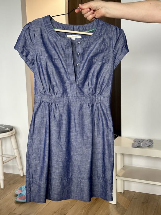 Wiosenna niebieska sukienka M jak nowa