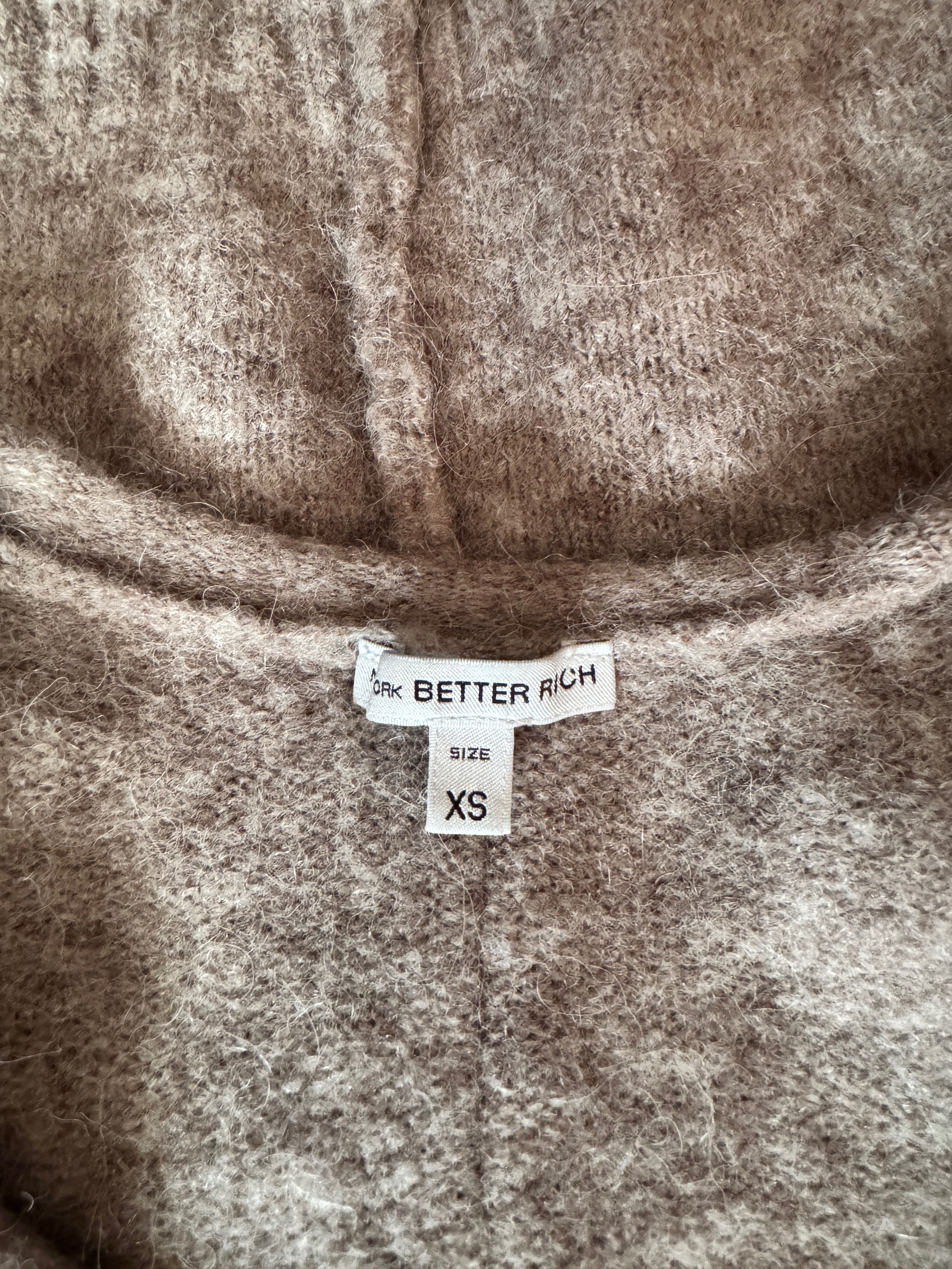 damski sweter wełniany alpaka oversize new york better rich dekolt V