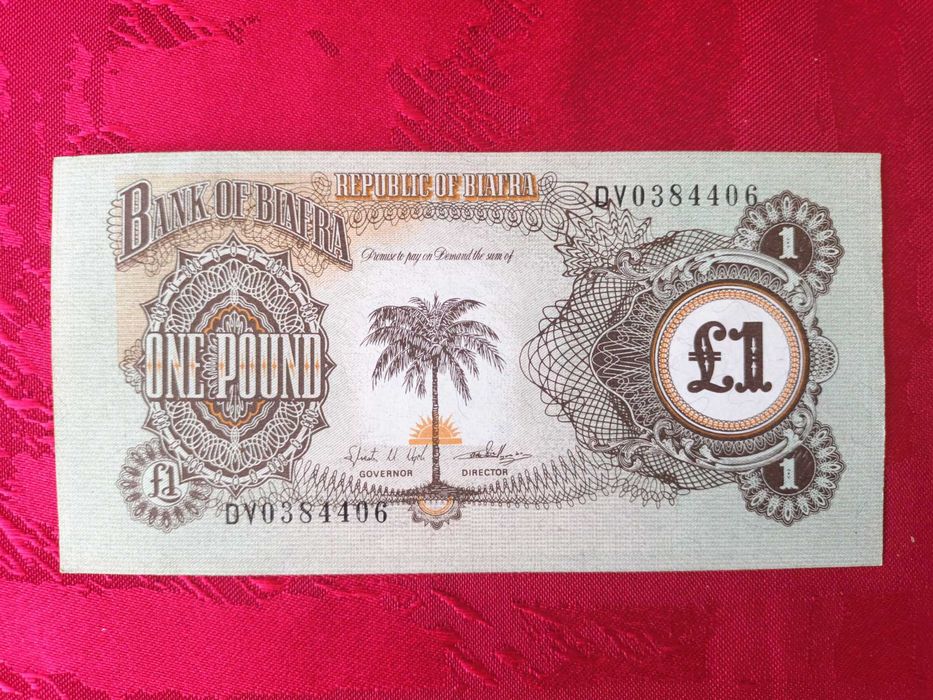 Nota de One Pound - Republic of Biafra.