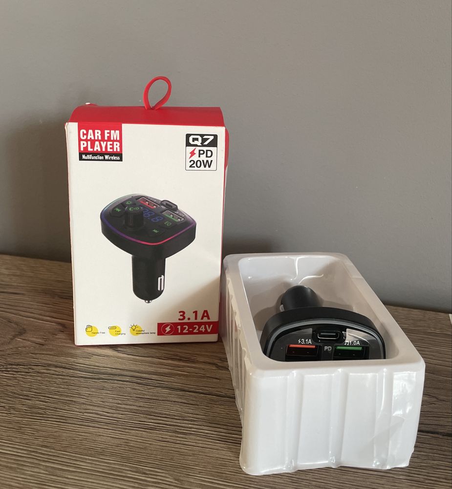 Transmiter samochodowy, odtwarzacz MP3 Bluetooth 5.0