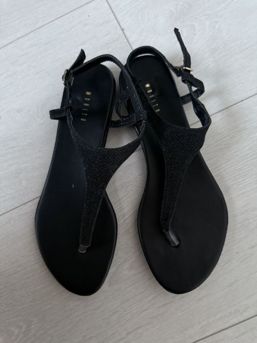 Nowe Czarne sandaly japonki Mohito r.36
