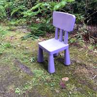 krzesło dziecięce Mammut Ikea fiolet