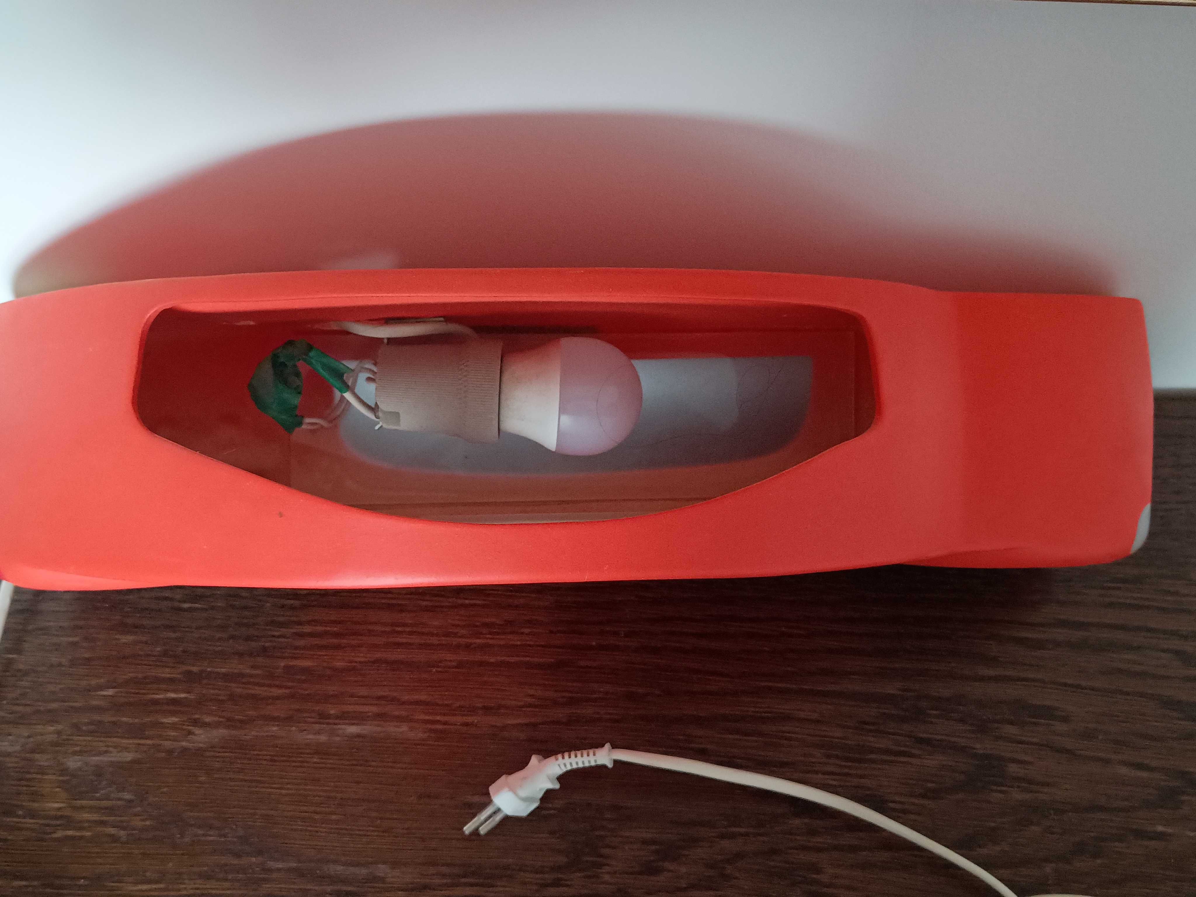 Kinkiet lampa ścienna ceramiczna "garbusek" /pokój dziecka/czerwona