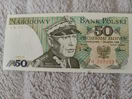 Banknot 50 zł z 1988 roku seria GW