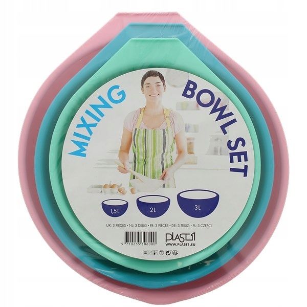 miski miska zestaw misek kuchennych 1,5 /2/ 3l pp plast1 dania