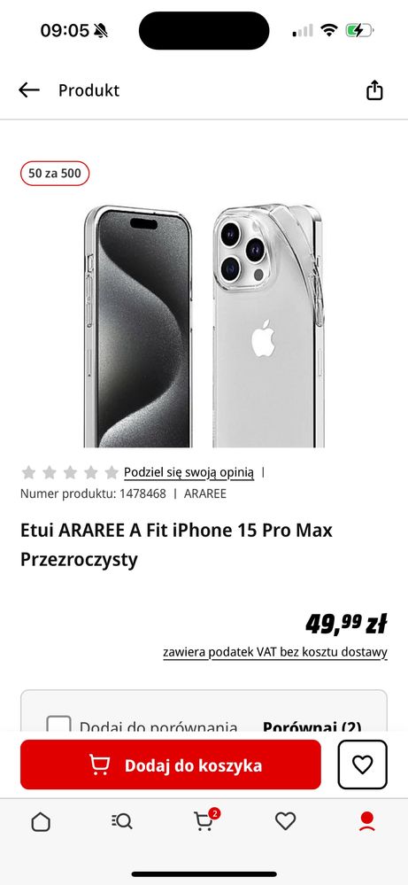 Etui iPhone 15 Pro Max Przezroczysty