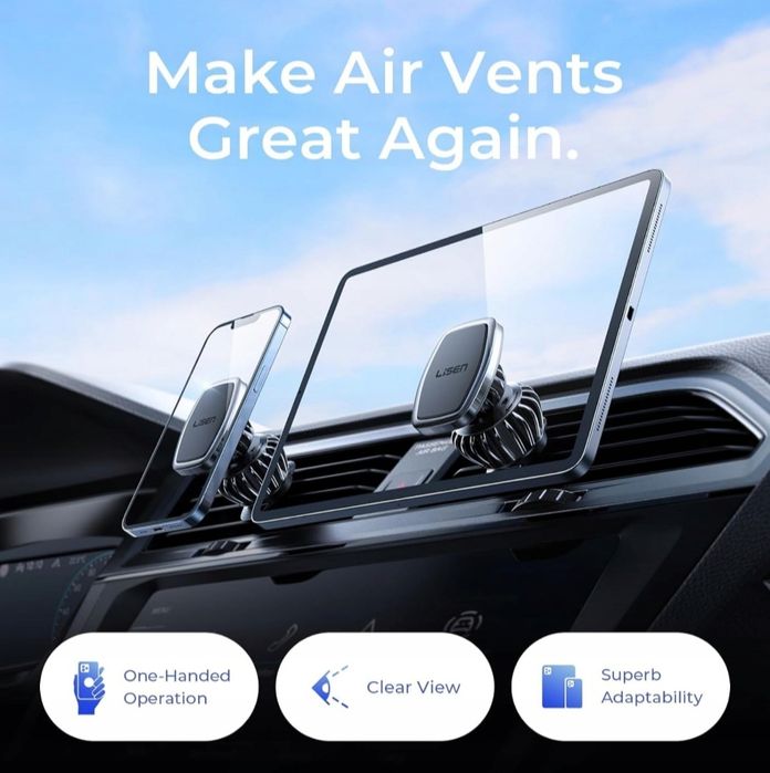 LISEN Magnetyczny Samochodowy Uchwyt na Telefon