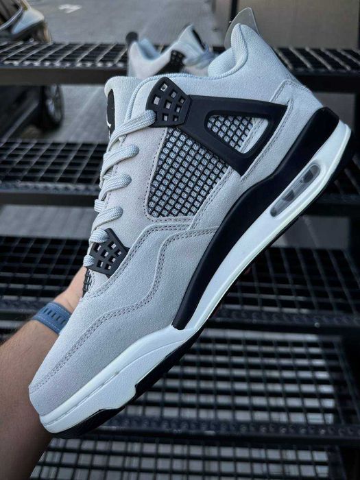 !SALE! Nike Air Jordan Retro 4 Light Grey Black 41 42 43 44 45 46