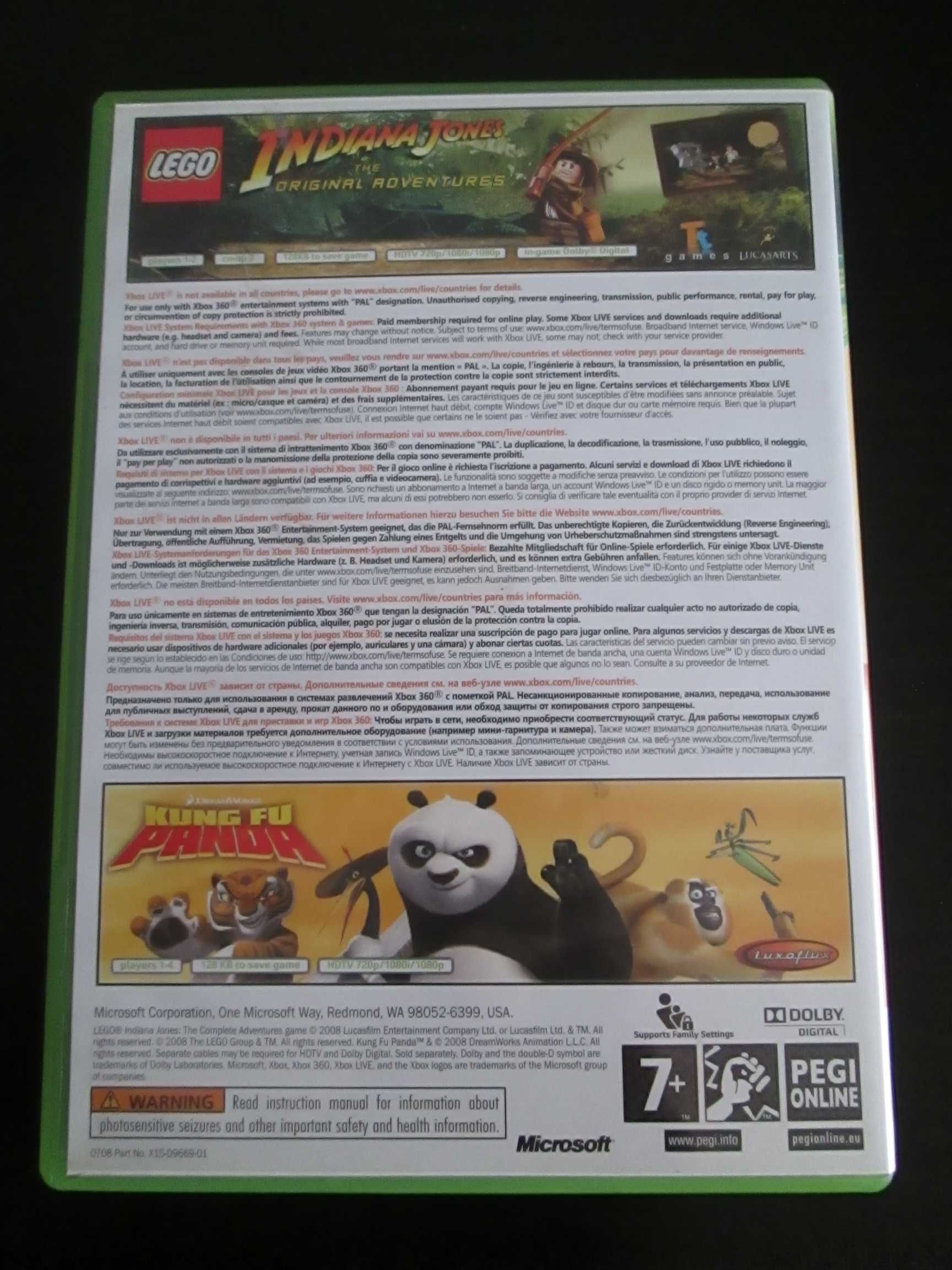 LEGO Indiana Jones & Kung Fu Panda Bundle XBOX 360