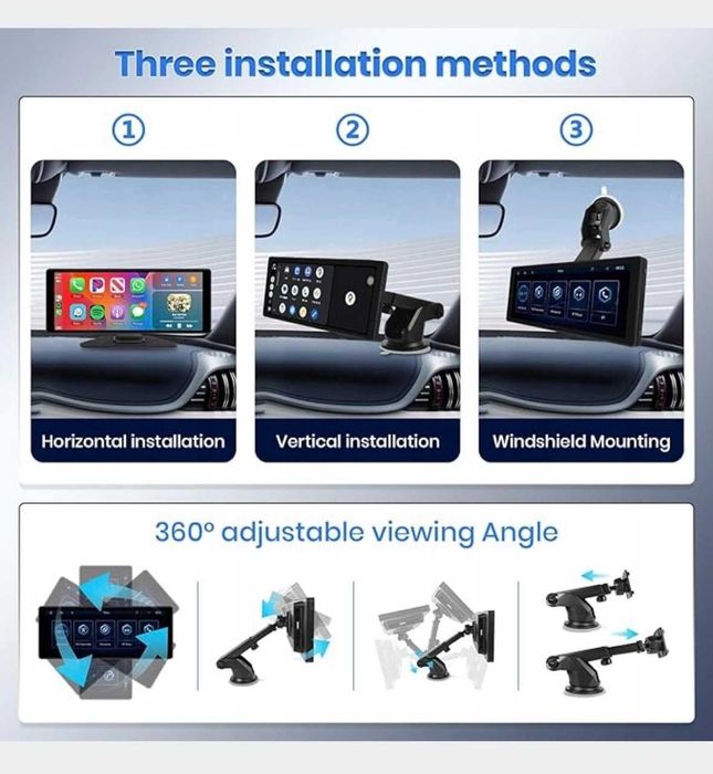 Car Multimedia Player 10,26" z CarPlay/Android Auto + Kamera cofania