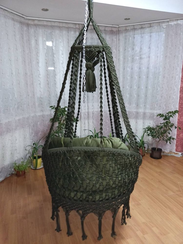 Fotel wiszący, hamak, huśtawka do domu, fotel boho, dekoracja