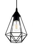 Lampa wisząca sufitowa Inspire byron czarna metalowa loft