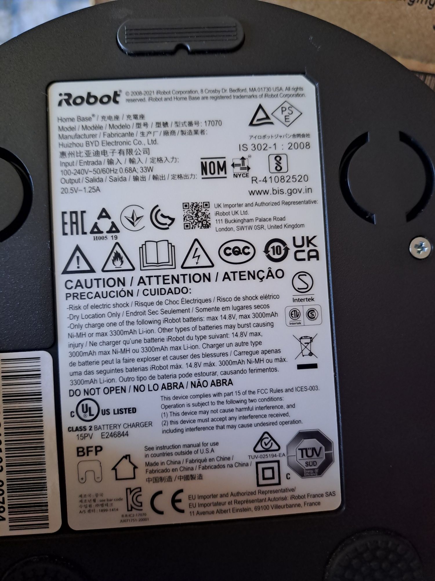 Base carregador iRobot