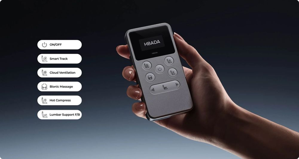 Ергономічне крісло Hbada X7 з масажем, підігрівом, вентиляцією