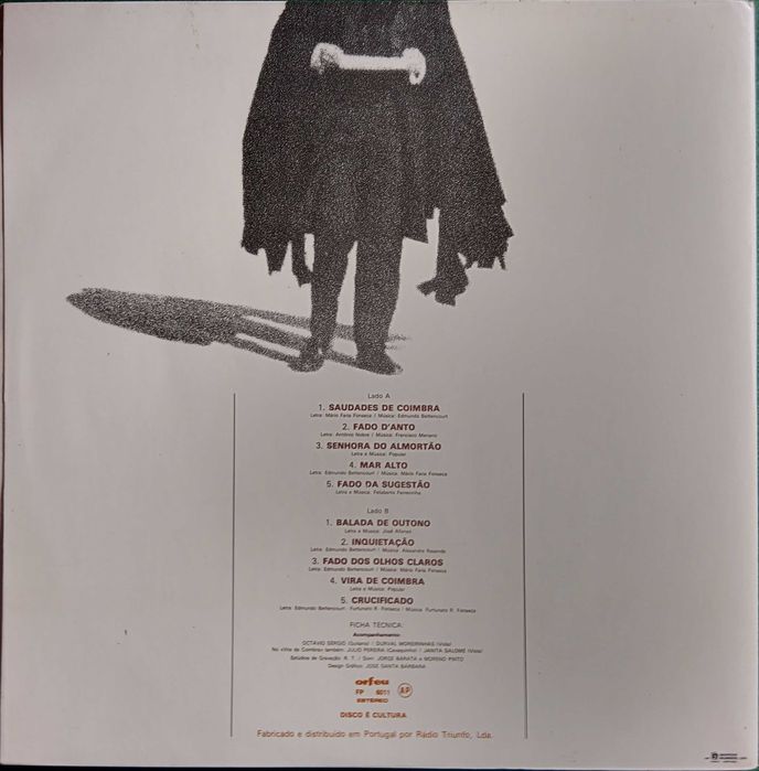 José Afonso	- - - - -		Fados de Coimbra e Outras Canções	- - - - -	LP