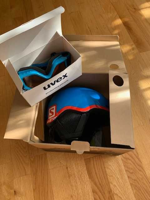 Kask Salomon + google UVEX - Nowy zestaw oryginalny Austria.