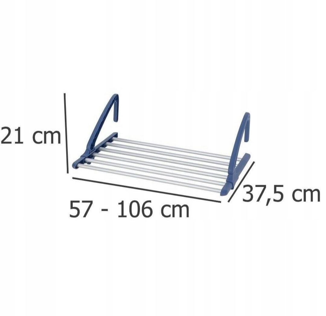 Suszarka balkonowa, na bieliznę, na kaloryfer Wenko 57-106 cm