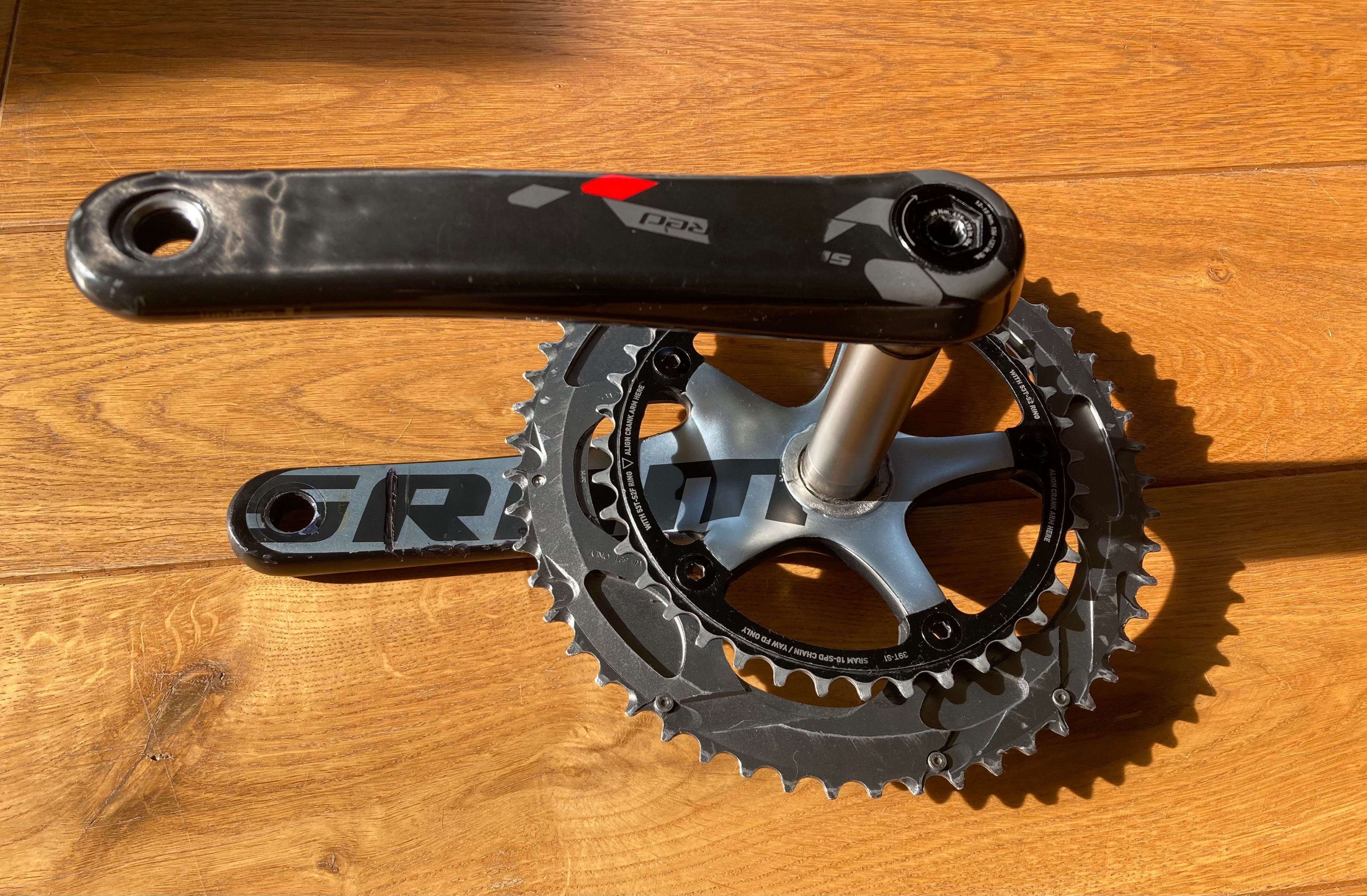 Карбонові шатуни SRAM RED 22 GXP, 175 mm шосе, гревел, крос