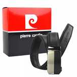 skórzany męski pasek z automatyczną klamrą - pierre cardin 130