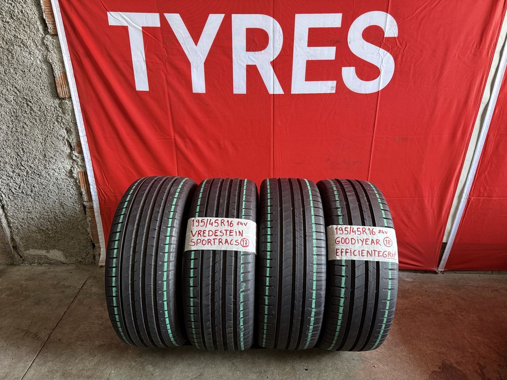 Pneus 195/45/16 Vredestein + Goodiyear Impecaveis