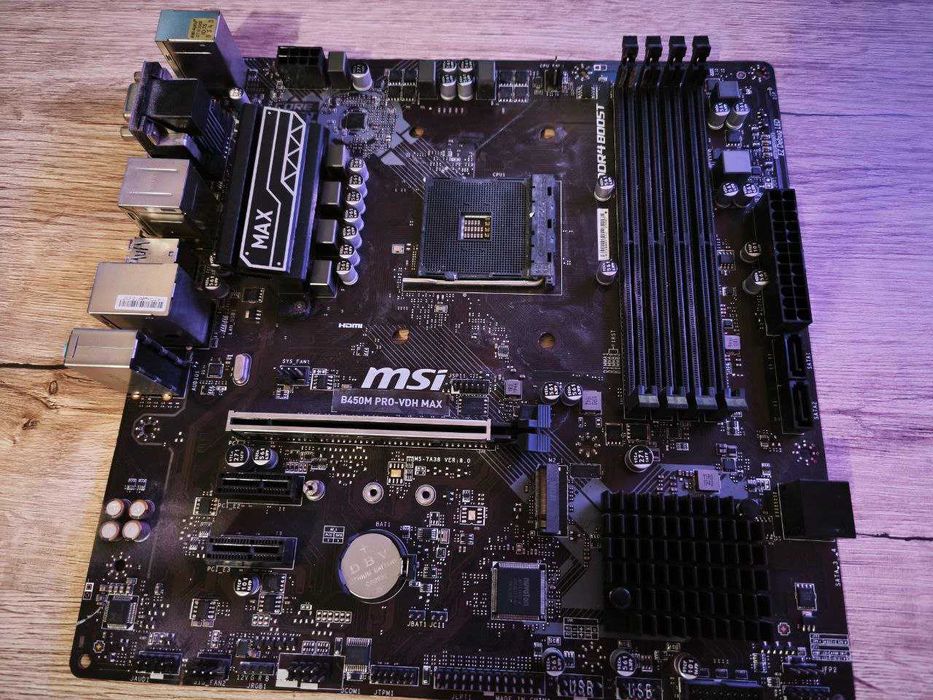 Материнська плата MSI B450M PRO-VDH MAX і Процесор AMD Ryzen 5 3600