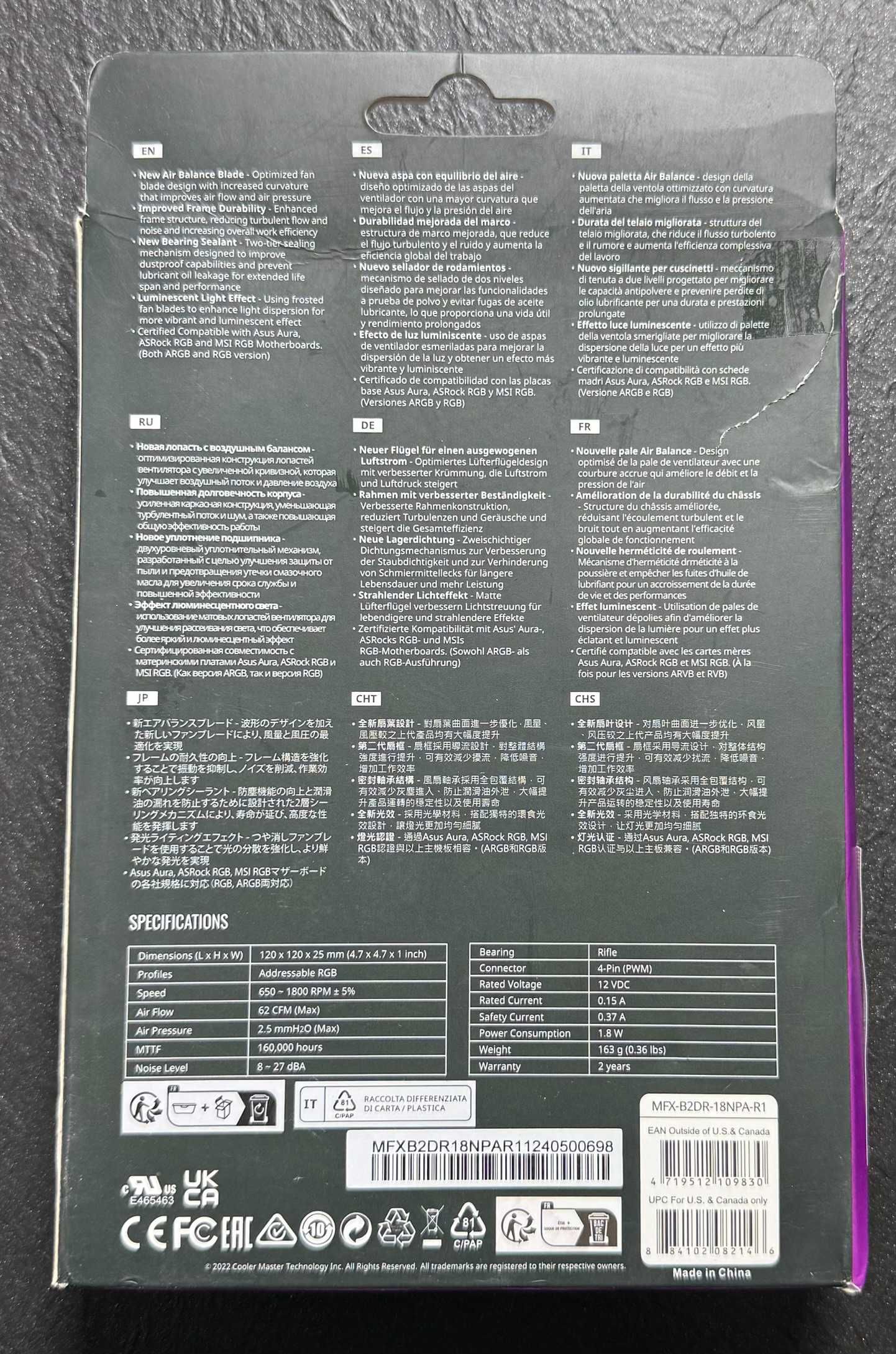 Wentylator Cooler Master SickleFlow 120 ARGB Reverse Edition