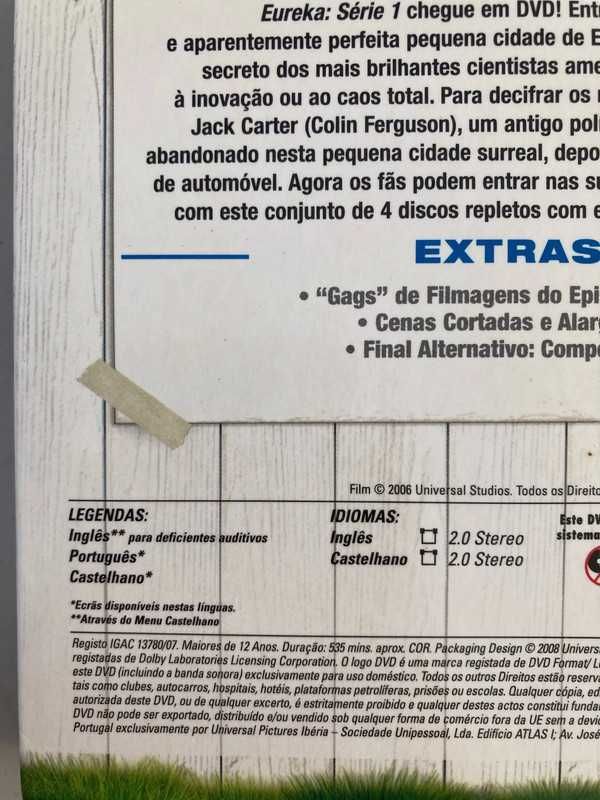 Dvd primeira temporada do Eureka