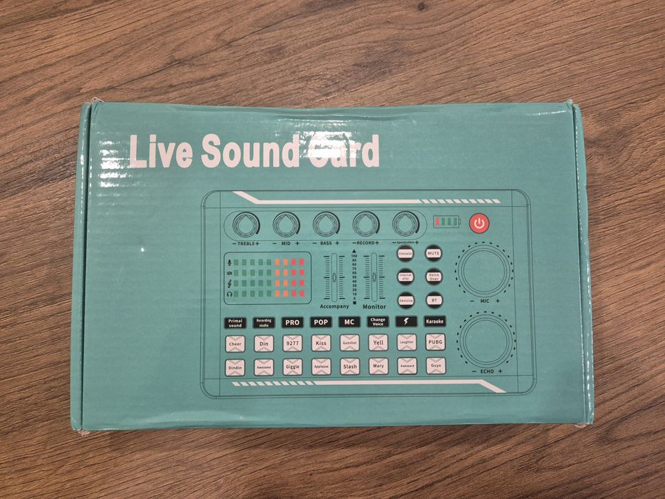 Placa de som externa para streaming e karaoke