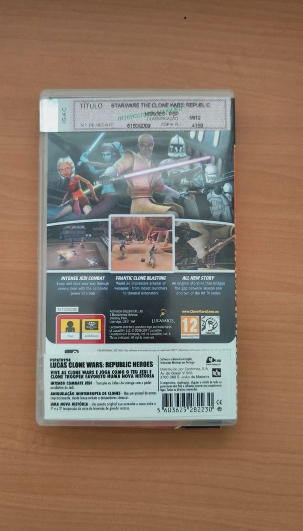 Jogo "Star Wars - The Clone Wars" para PSP