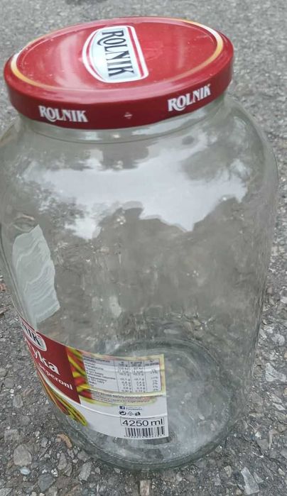 SŁOIK szklany na przetwory kiszonki jak NOWY z przykrywką 4250 ml 4L