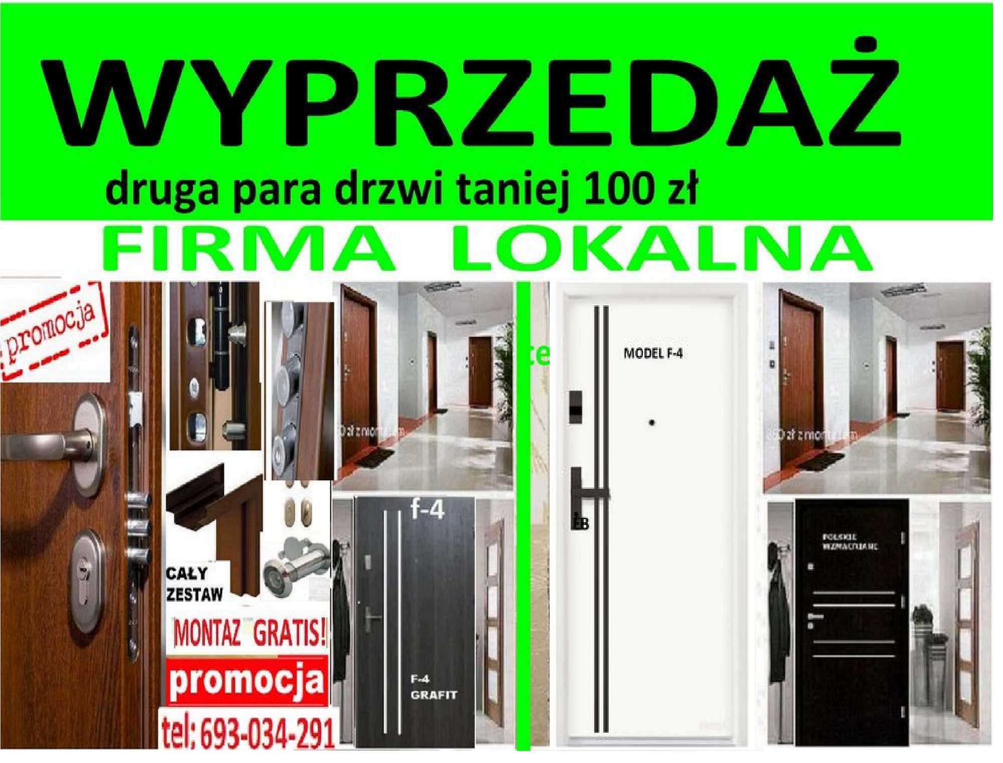 Solidne drzwi zewnętrzne -wejściowe - MONTAŻ GRATIS antywłamaniowe