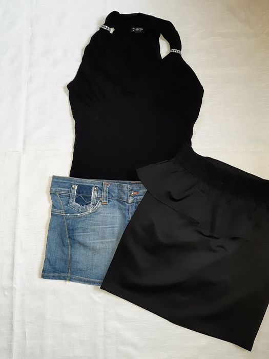 Spódnice mini + top bluzka M