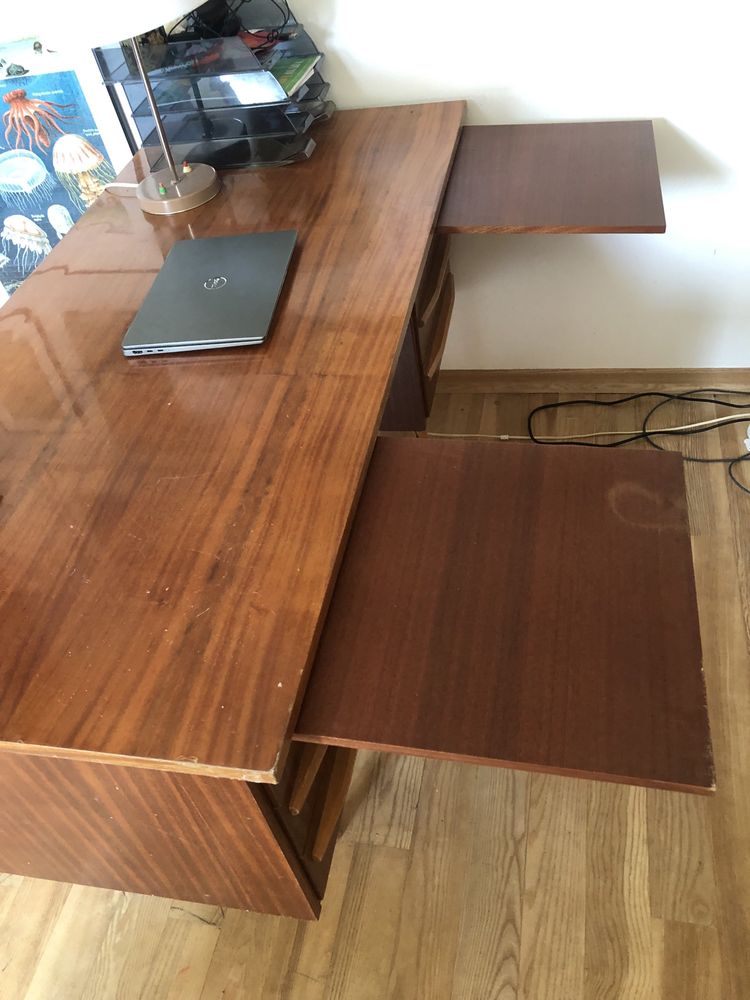 Biurko dyrektorskie dwustronne lata 70/80 oryginalny stan