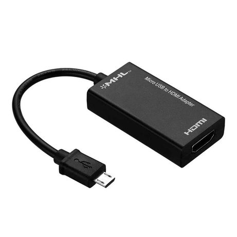 Переходник конвертер Adapter MHL Micro-USB - HDMI 17cm адаптер