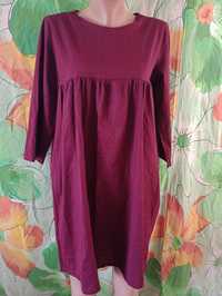 Бордового цвета платье-туника/блузка Italy. Три четверть рукав