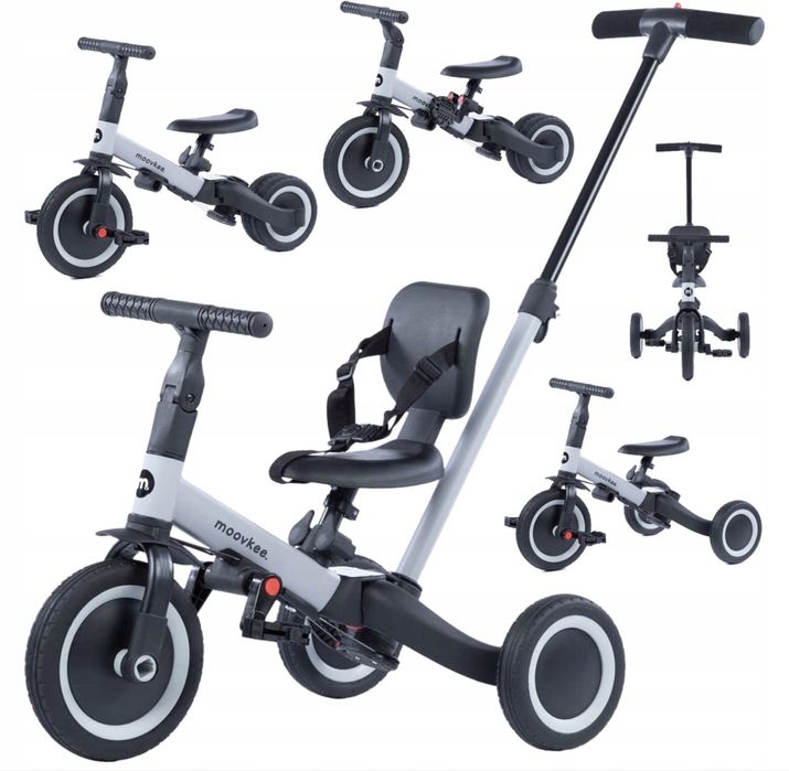 ROWER MOOVKEE biegowy 3kołowy prowadnik ROWEREK
