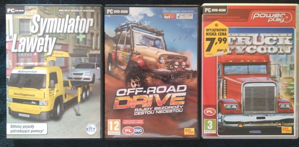 Zestaw gier PC PL Symulator lawety+ Off-Road Drive + Truck Tycoon