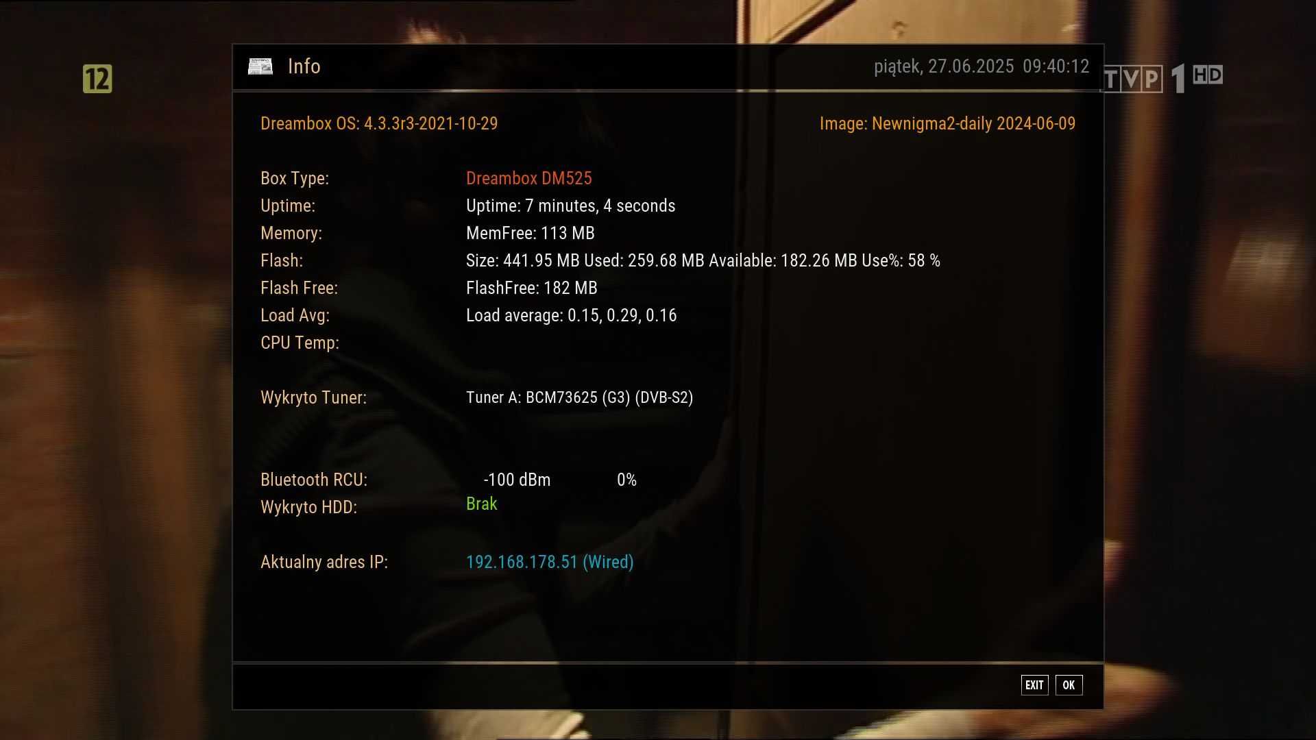 Dreambox DM 525 CI tuner satelitarny.