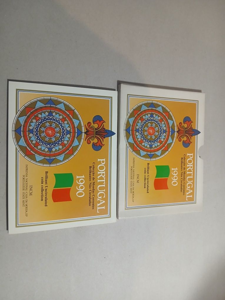 Set moedas anual de 1990 brilhantes nao circuladas