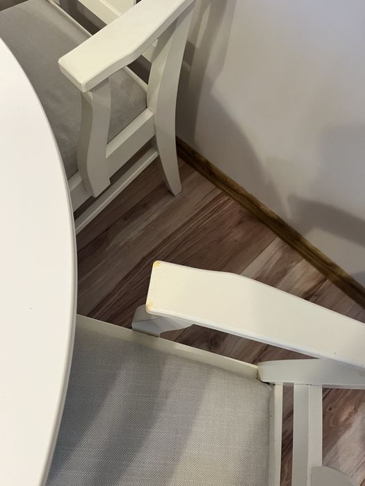 Stół INGATORP IKEA plus 4 krzesla biały