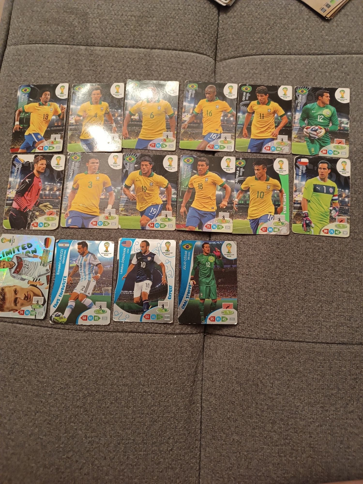 Karty FIFA world cup 2014 brazil 16 sztuk,4 specjalne