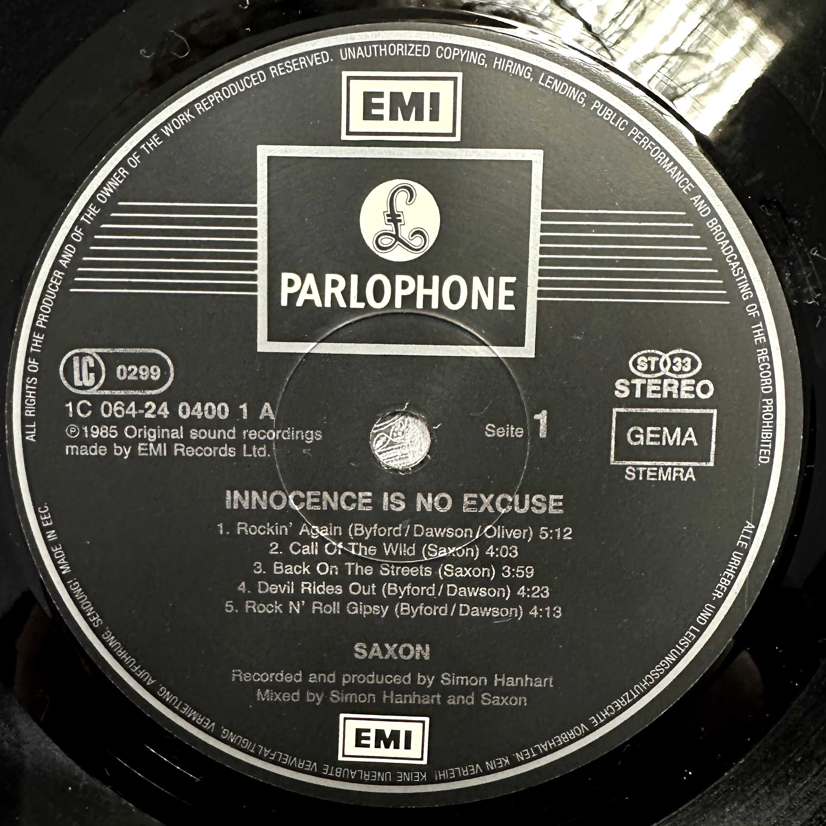 Saxon - Innocence is no excuse (Vinyl, 1987, Germany)