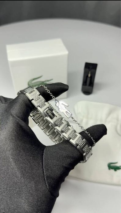 Браслет Лакоста | Парні браслети Lacoste | Срібний браслет